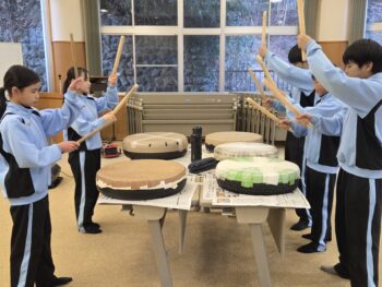 1.2年生太鼓練習（12.11）